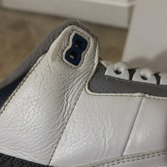 Jordan White and midnight navy Retro Sneakers - Picture 7 of 9